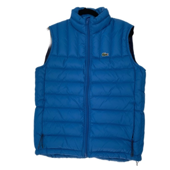 Lacoste Electric Indigo Blue Down Puffer Vest - Picture 2 of 13